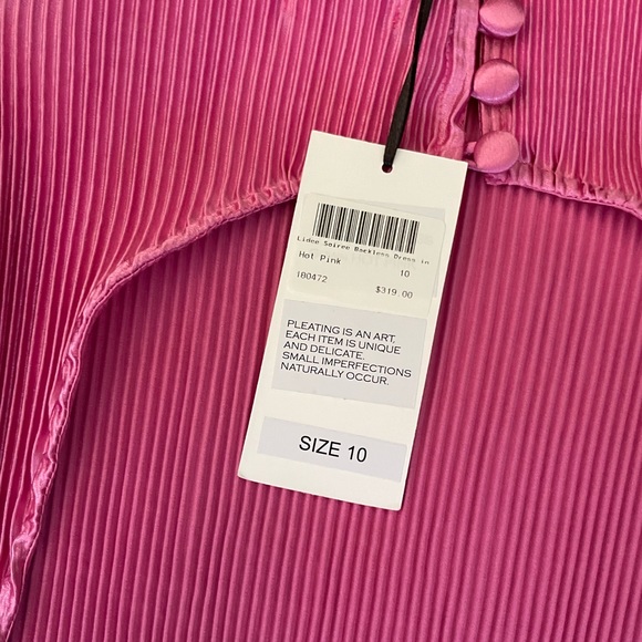 Lidee soirée backless high neck long sleeve dress hot pink - Picture 4 of 4